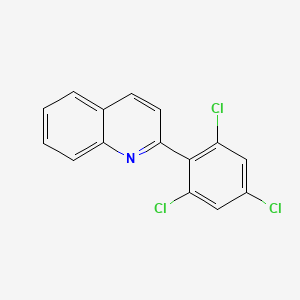 molecular formula C15H8Cl3N B12875894 2-(2,4,6-Trichlorophenyl)quinoline 