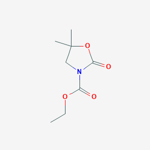 molecular formula C8H13NO4 B12875900 Ethyl 5,5-dimethyl-2-oxooxazolidine-3-carboxylate 