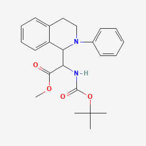 Methyl 2-((tert-butoxycarbonyl)amino)-2-(2-phenyl-1,2,3,4-tetrahydroisoquinolin-1-yl)acetate