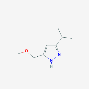 molecular formula C8H14N2O B12875994 5-Isopropyl-3-(methoxymethyl)-1H-pyrazole 