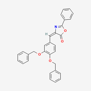 molecular formula C30H23NO4 B12876005 4-(3,4-Bis(benzyloxy)benzylidene)-2-phenyloxazol-5(4H)-one CAS No. 15342-57-1