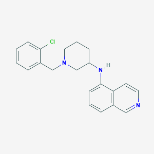 molecular formula C21H22ClN3 B12876010 N-(1-(2-chlorobenzyl)piperidin-3-yl)isoquinolin-5-amine CAS No. 675133-18-3