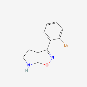 molecular formula C11H9BrN2O B12876016 3-(2-Bromophenyl)-5,6-dihydro-4H-pyrrolo[3,2-d]isoxazole 