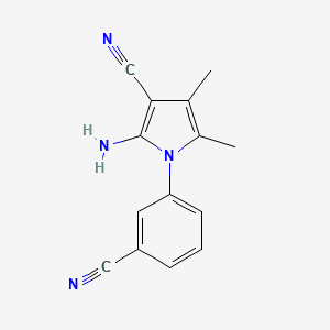 2-Amino-1-(3-cyanophenyl)-4,5-dimethyl-1H-pyrrole-3-carbonitrile