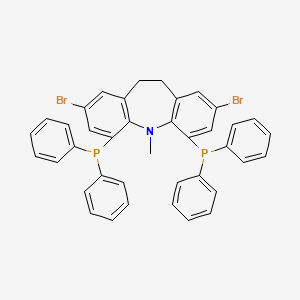 molecular formula C39H31Br2NP2 B12876136 2,8-Dibromo-4,6-bis(diphenylphosphino)-5-methyl-10,11-dihydro-5H-dibenzo[b,f]azepine 