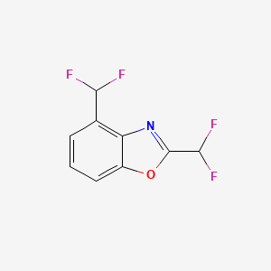 molecular formula C9H5F4NO B12876137 2,4-Bis(difluoromethyl)benzo[d]oxazole 