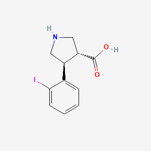 (3R,4S)-rel-4-(2-Iodophenyl)pyrrolidine-3-carboxylic acid