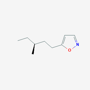 molecular formula C9H15NO B12876202 (S)-5-(3-Methylpentyl)isoxazole 