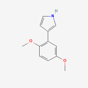 molecular formula C12H13NO2 B12876211 3-(2,5-Dimethoxyphenyl)-1H-pyrrole CAS No. 138572-37-9