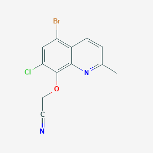 [(5-Bromo-7-chloro-2-methylquinolin-8-yl)oxy]acetonitrile