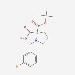 molecular formula C17H22BrNO4 B12876244 (S)-1-(3-Bromobenzyl)-2-(tert-butoxycarbonyl)pyrrolidine-2-carboxylic acid 