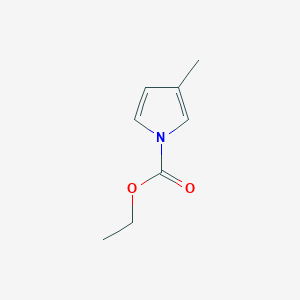 molecular formula C8H11NO2 B12876365 Ethyl 3-methyl-1H-pyrrole-1-carboxylate 