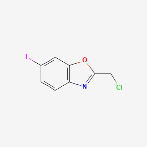 molecular formula C8H5ClINO B12876369 2-(Chloromethyl)-6-iodobenzo[d]oxazole 