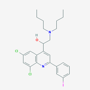 2-(Dibutylamino)-1-[6,8-dichloro-2-(3-iodophenyl)quinolin-4-yl]ethanol