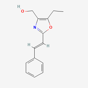 molecular formula C14H15NO2 B12876389 (5-Ethyl-2-styryloxazol-4-yl)methanol 