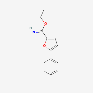 molecular formula C14H15NO2 B12876423 Ethyl 5-(p-tolyl)furan-2-carbimidate 