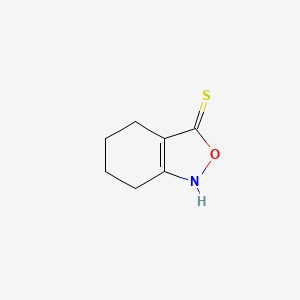 molecular formula C7H9NOS B12876425 4,5,6,7-Tetrahydrobenzo[c]isoxazole-3-thiol 