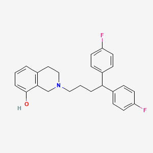 molecular formula C25H25F2NO B12876450 2-(4,4-Bis(4-fluorophenyl)butyl)-1,2,3,4-tetrahydroisoquinolin-8-ol CAS No. 827310-59-8