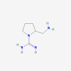 molecular formula C6H14N4 B12876463 2-(Aminomethyl)pyrrolidine-1-carboximidamide 