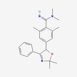 4-(2,2-Dimethyl-4-phenyl-2,5-dihydrooxazol-5-yl)-N,N,2,6-tetramethylbenzimidamide