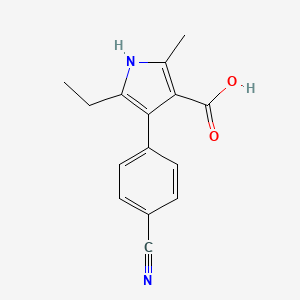 4-(4-Cyanophenyl)-5-ethyl-2-methyl-1h-pyrrole-3-carboxylic acid