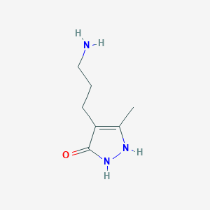 4-(3-Aminopropyl)-3-methyl-1H-pyrazol-5-ol