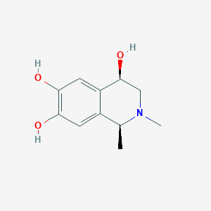 molecular formula C11H15NO3 B12876536 (1S,4R)-1,2-Dimethyl-1,2,3,4-tetrahydroisoquinoline-4,6,7-triol 