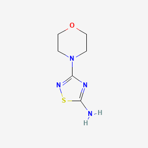molecular formula C6H10N4OS B1287655 3-吗啉代-1,2,4-噻二唑-5-胺 CAS No. 138588-29-1