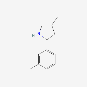 molecular formula C12H17N B12876619 4-Methyl-2-(m-tolyl)pyrrolidine 