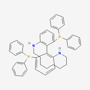 molecular formula C44H44N2P2 B12876643 (18aR)-1,18-Bis(diphenylphosphino)-5,6,7,8,9,10,11,12,13,14-decahydrodibenzo[b,d][1,6]diazacyclotetradecine 