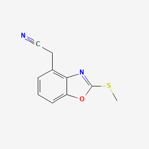 2-(Methylthio)benzo[d]oxazole-4-acetonitrile