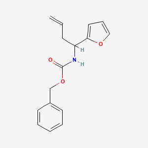 Carbamic acid, [1-(2-furanyl)-3-butenyl]-, phenylmethyl ester