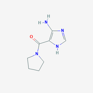 molecular formula C8H12N4O B12876749 (4-amino-1H-imidazol-5-yl)(pyrrolidin-1-yl)methanone 