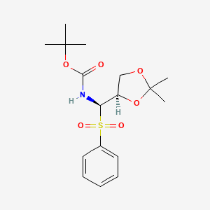 tert-Butyl ((R)-((R)-2,2-dimethyl-1,3-dioxolan-4-yl)(phenylsulfonyl)methyl)carbamate