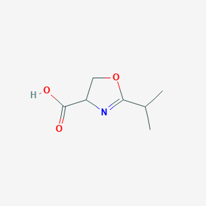 molecular formula C7H11NO3 B12876796 2-Isopropyl-4,5-dihydrooxazole-4-carboxylic acid CAS No. 1210824-90-0