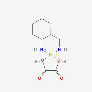 molecular formula C9H16N2O4Pt B12876824 (1R-trans)-(2-aminocyclohexanemethanamine-N,N')[ethanedioato(2-)-O,O']platinum CAS No. 69651-35-0