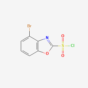 molecular formula C7H3BrClNO3S B12876863 4-Bromobenzo[d]oxazole-2-sulfonyl chloride 