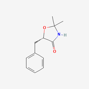 molecular formula C12H15NO2 B12876884 (5S)-5-benzyl-2,2-dimethyl-1,3-oxazolidin-4-one 