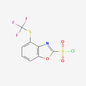 4-((Trifluoromethyl)thio)benzo[d]oxazole-2-sulfonyl chloride