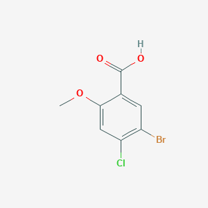 molecular formula C8H6BrClO3 B1287690 5-溴-4-氯-2-甲氧基苯甲酸 CAS No. 95383-17-8