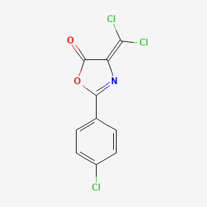 5(4H)-Oxazolone, 2-(4-chlorophenyl)-4-(dichloromethylene)-