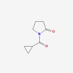 molecular formula C8H11NO2 B12876906 1-(Cyclopropylcarbonyl)pyrrolidin-2-one CAS No. 51269-66-0