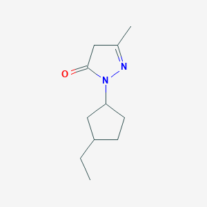 molecular formula C11H18N2O B12876915 1-(3-Ethylcyclopentyl)-3-methyl-1H-pyrazol-5(4H)-one 