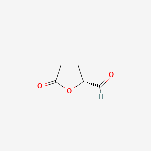 2-Furancarboxaldehyde, tetrahydro-5-oxo-, (2R)-