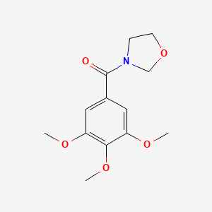 molecular formula C13H17NO5 B12876977 Oxazolidine, 3-(3,4,5-trimethoxybenzoyl)- CAS No. 38943-52-1