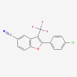 2-(4-Chlorophenyl)-3-(trifluoromethyl)-1-benzofuran-5-carbonitrile