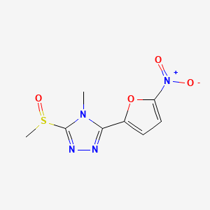 4-Methyl-3-methylsulfinyl-5-(5-nitro-2-furyl)-s-triazole