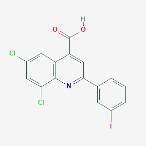 molecular formula C16H8Cl2INO2 B12876991 6,8-Dichloro-2-(3-iodophenyl)quinoline-4-carboxylic acid CAS No. 29240-62-8