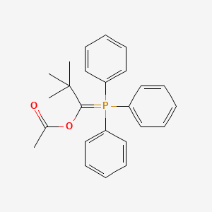 molecular formula C25H27O2P B12877003 2,2-Dimethyl-1-(triphenylphosphoranylidene)propyl acetate 