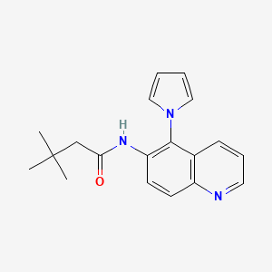 3,3-Dimethyl-N-[5-(1H-pyrrol-1-yl)quinolin-6-yl]butanamide